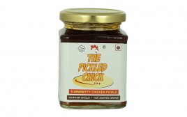 The Pickled Chick Chicken Pickle (Nawaabi Shouk-The Andhra Swing)  Glass Jar  250 grams